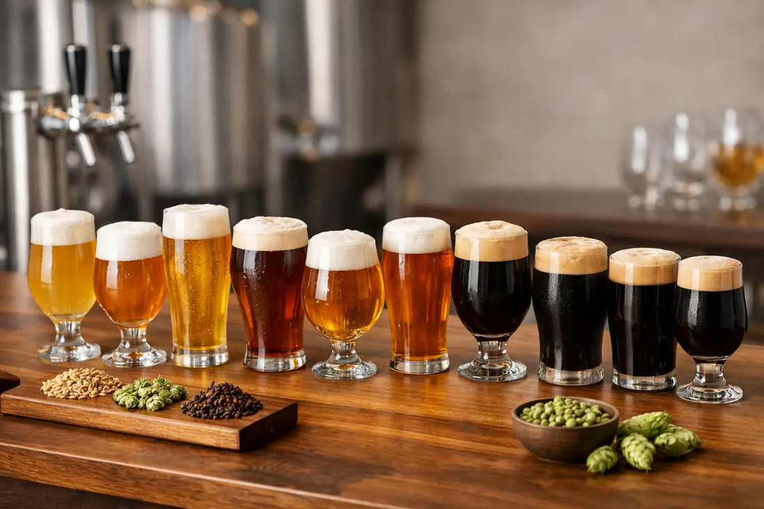Zehn Biere für Verkostung richtig wählen